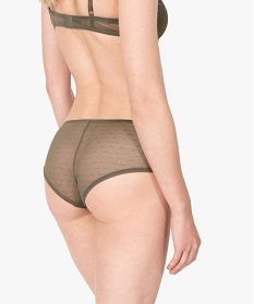 GEMO Shorty en dentelle et tulle femme (lot de 2) Vert