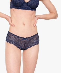 GEMO Shorty en dentelle et tulle femme (lot de 2) Bleu