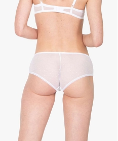 shorty en dentelle et tulle femme (lot de 2) blanc vif shortiesB495101_2