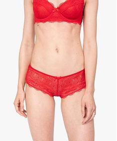 GEMO Shorty en dentelle et tulle femme (lot de 2) Rouge