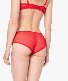 shorty femme en dentelle et tulle (lot de 2) rouge shortiesB495201_2