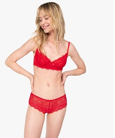 shorty en dentelle et tulle femme (lot de 2) rouge shortiesB495201_3