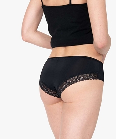 shorty femme en microfibre et dentelle (lot de 2) noirB495501_2