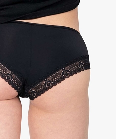 shorty femme en microfibre et dentelle (lot de 2) noirB495501_3