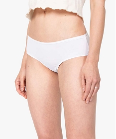 shorty femme en microfibre et dentelle (lot de 2) blanc shortiesB495601_2