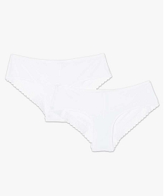 shorty femme en microfibre et dentelle (lot de 2) blancB495601_4