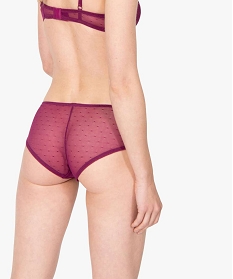 shorty en dentelle et tulle femme (lot de 2) violet shortiesB496001_2