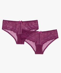 shorty en dentelle et tulle femme (lot de 2) violetB496001_4