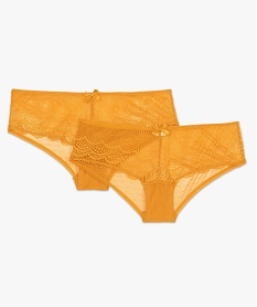 shorty en dentelle et tulle femme (lot de 2) orange shortiesB496701_4