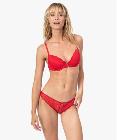 soutien-gorge corbeille en dentelle a armatures femme rougeB497501_3