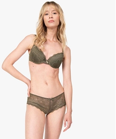 soutien-gorge femme forme corbeille a armatures vert soutien gorge avec armaturesB497601_3