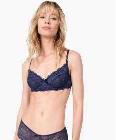 GEMO Soutien-gorge à armatures forme corbeille en dentelle Bleu