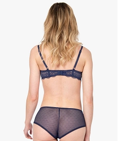 soutien-gorge femme forme corbeille en dentelle bleu soutien gorge avec armaturesB497901_2