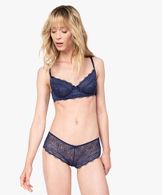 soutien-gorge femme forme corbeille en dentelle bleu soutien gorge avec armaturesB497901_3