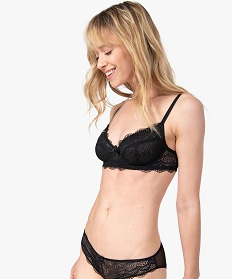 GEMO Soutien-gorge à armatures forme corbeille en dentelle Noir