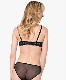 soutien-gorge forme corbeille en dentelle femme noirB498001_2