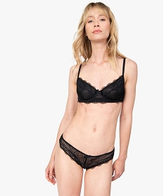 soutien-gorge femme forme corbeille en dentelle noir soutien gorge avec armaturesB498001_3