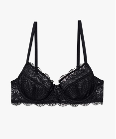 soutien-gorge forme corbeille en dentelle femme noirB498001_4