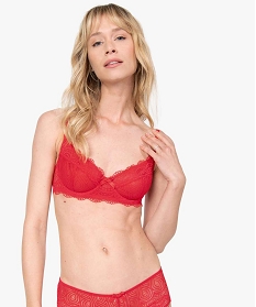 GEMO Soutien-gorge à armatures forme corbeille en dentelle rouge standard
