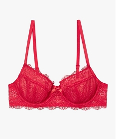 soutien-gorge a armatures forme corbeille en dentelle rouge soutien gorge avec armaturesB498101_4