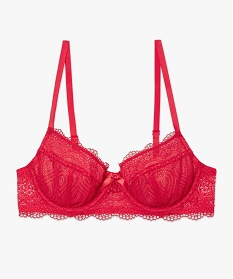 soutien-gorge forme corbeille en dentelle femme rougeB498101_4