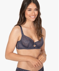 soutien-gorge femme corbeille a larges bretelles et clous bleu soutien gorge avec armaturesB499501_1