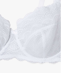 soutien-gorge grande taille emboitant a armatures en dentelle blanc soutien gorge sans armaturesB500201_4