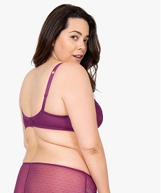 soutien-gorge grande taille emboitant a armatures en dentelle violet soutien gorge sans armaturesB500501_2