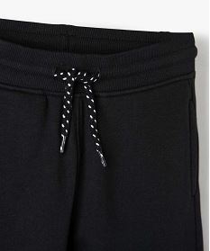 pantalon de jogging avec interieur molletonne garcon noir pantalonsB501901_2