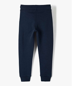pantalon de jogging garcon avec interieur molletonne bleu pantalonsB502001_3