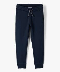 pantalon de jogging avec interieur molletonne garcon bleu pantalonsB502001_4