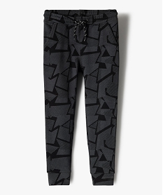 pantalon de jogging garcon a motifs graphiques noir pantalonsB502501_1