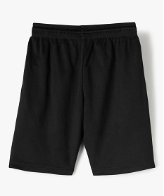 bermuda garcon en maille fine avec ceinture elastiquee noir shorts bermudas et pantacourtsB502801_3