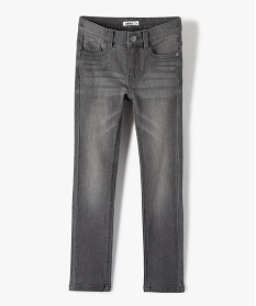 GEMO Jean garçon coupe Slim contenant du polyester recyclé gris standard