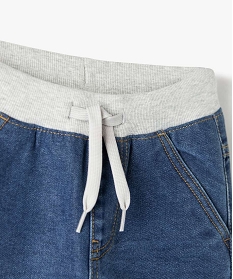 jean garcon coupe regular avec ceinture en bord-cote gris jeansB505701_2
