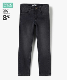 jean garcon coupe slim legerement delave gris jeansB506101_1