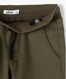 pantalon garcon multipoches en matiere resistante vert pantalonsB507001_3