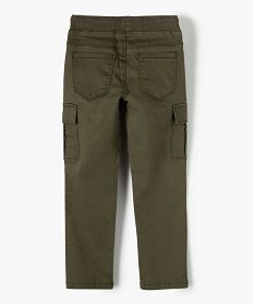 pantalon multipoches en matiere resistante garcon vert pantalonsB507001_4