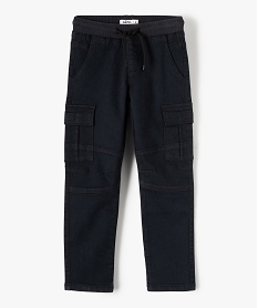 GEMO Pantalon multipoches en matière résistante garçon noir standard