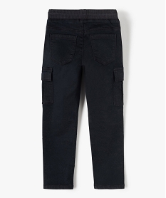 pantalon garcon multipoches en matiere resistante noir pantalonsB507101_4
