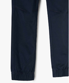 pantalon garcon avec taille et chevilles elastiquees bleu pantalonsB507301_3