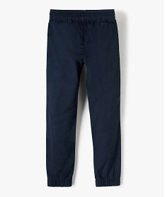 pantalon garcon avec taille et chevilles elastiquees bleu pantalonsB507301_4