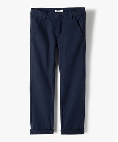GEMO Pantalon chino en twill de coton garçon navy