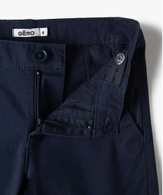 pantalon chino en twill de coton garcon bleu pantalonsB507701_2