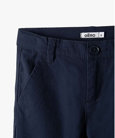 pantalon chino en twill de coton garcon bleuB507701_3