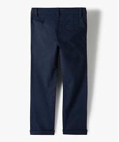 pantalon chino en twill de coton garcon bleuB507701_4