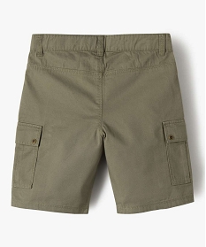 bermuda garcon cargo en coton vert shorts bermudas et pantacourtsB508201_4
