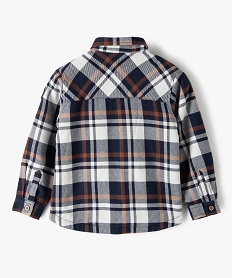 chemise garcon a carreaux avec doublure sherpa imprime chemisesB508701_3