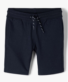 GEMO Bermuda en maille avec intérieur molletonné garçon navy