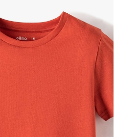 tee-shirt a manches courtes en coton uni garcon orange tee-shirtsB511401_2